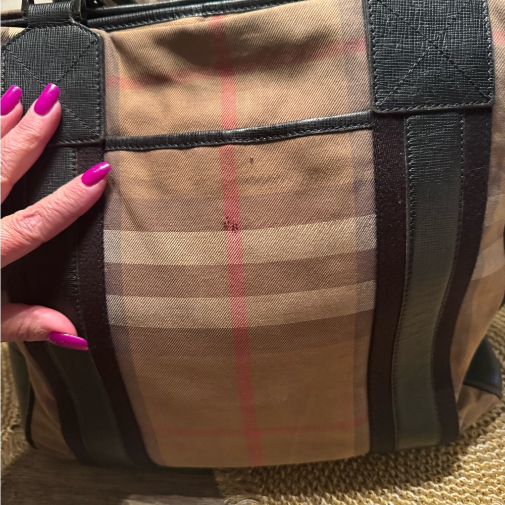 Burberry Tan and Black Travel Bag - Picture 12 of 13
